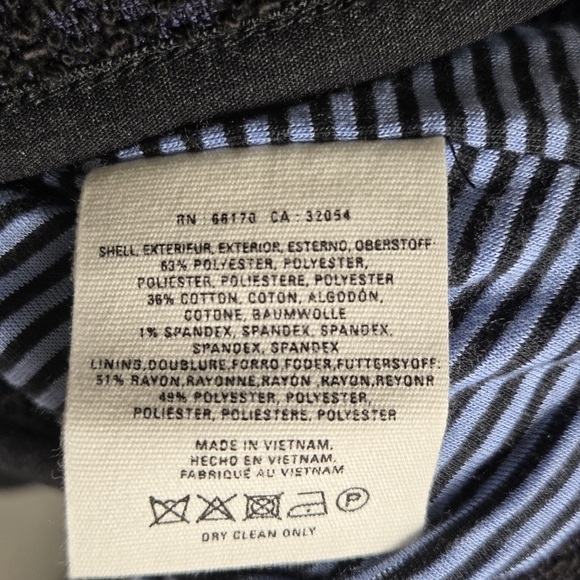 Anthropologie Cartonnier Navy Boucle Textured Knit Single Breasted Blazer Jacket - Picture 15 of 15